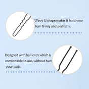 Bronson Professional U-Shaped Big Size Thick Ball Tip Metal Hair Pins (100 pcs)