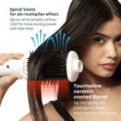 Alan Truman Blow Styling Brush-Blow Dryer Brush+Hair Straightener Hot Brush in One with Storage Case