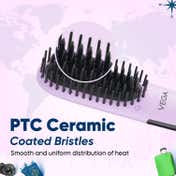 Vega Mini Hair Straightener Brush-Natural Straight in Few Min for Women 2 Heat Settings (VHSB-05)