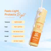 Aqualogica Glow+ Dewy Lightweight Sunscreen Gel SPF 50+ PA++++ with Papaya & Vitamin C (50 g)