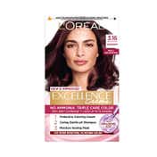 LOreal Paris New Excellence Creme Hair Color With Hyaluronic Acid, 3.16 Burgandy, (100gm + 72ml)