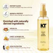 KT Professional Liquid Silk Serum with Keratin, Argan & Almond Oil (125 ml)