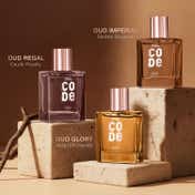 Wild Stone Code Luxury Oud Regal, Imperial & Glory Eau De Parfum Gift Set For Men (3 pcs)