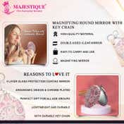 Majestique Magnifying Round Mirror with Key Chain