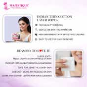 Majestique Ultra Wipes Face Makeup Removing Cotton Tissues Box (1000 pcs)