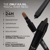 FAE BEAUTY Eye-Deal Intense Gel Kajal With Sharpener & Fine Bristle Brush Shade - Black Sesame (0.35 g)