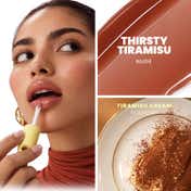 Foxtale Plumping Ceramide Lip Balm for Hydrated & Smooth Lips with Gloss Finish - Tiramisu (3.5 ml)