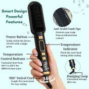 Ktein Professional Hair Straightener Comb Brush with Dual Ceramic Plates