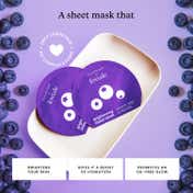 Foxtale Essentials Brightening Sheet Mask with Niacinamide, Berries Men & Women - Pack of 3 (26 g)