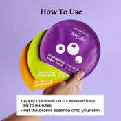 Foxtale Facial Mask Set for Glowing Skin with Vitamin C, Niacinamide, Hyaluronic Acid Combo