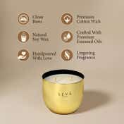Seva Home Heirloom Classic Bloom Gold Candle