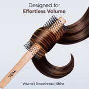 Vega Wooden Round Hair Brush for Women & Men, Professional Blow Dry, Wooden Barrel (R31-RB) - Beige
