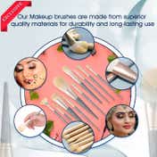 Majestique Premium Face Makeup Brush Set with Soft Bristles (10 pcs)
