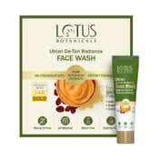 Lotus Botanicals Ubtan De-Tan Radiance Face Wash Infused with 24K Gold (7 g)