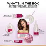 LOreal Paris New Excellence Creme Hair Color Hyaluronic Acid, 5.32 Caramel Brown, (100gm + 72ml)