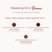 Hyue Velvette Kiss Gift Set - Brown (3 pcs)