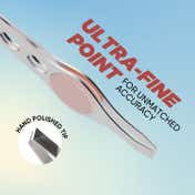 Vega Tweezer with Stainless Steel Square Tip, Rubber Grip for Women & Men (TW-04)