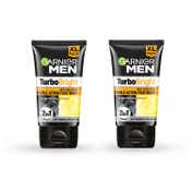 Garnier Men Power White Double Action Charcoal Face Wash (Pack of 2)