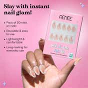 RENEE Stick On Nails - French Nails 13 (Pack of 30)