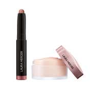 Laura Mercier Artistry Icons Translucent Loose Powder Tone Up and Mini Caviar Stick Eye Shadow Set