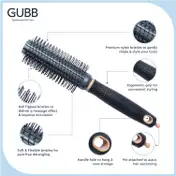 GUBB Round Hair Brush with Pin - Elite Range (140 g)