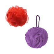 GUBB Luxe Sponge Round Loofah - Coral & Lilac Combo