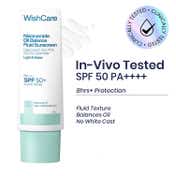 WishCare Niacinamide Oil Balance Fluid Sunscreen for Oily Skin SPF50 PA++++ In Vivo Tested (50 ml)