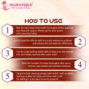 Majestique Luxury Bathing Round Loofah 3xRicher Lather Bath Sponge - Pink