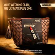 Lakme Wedding Guest Glam Kit Bullet Lipstick - Scarlet Rose Precision Eyeliner - Black (3 pcs)