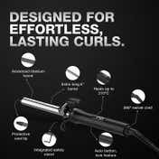 Ikonic Professional Curling Tong CT-19- 2.0, Advance Titanium Barrel, Reduces Frizz And Static 1's