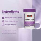 Swisse Relax and Calm Tablets 300mg Magnesium Citrate with Hops and Inositol (60 Tablets)