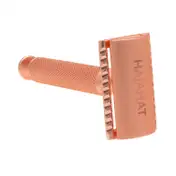 Hajamat Scythe Double Edge Safety Razor, Stainless Steel 304, Rose Gold Finish