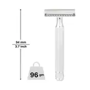 Hajamat Scythe Double Edge Safety Razor, Stainless Steel 304, Chrome Finish