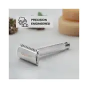 Hajamat Scythe Double Edge Safety Razor, Stainless Steel 304, Chrome Finish