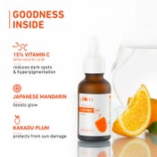 Plum 15% Vitamin C Glow Face Serum Dermat Tested Fight Dark Spots, Pigmentation & Dull Skin (30ml)