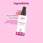 Aravi Organic 100% Pure & Natural Rose Water Steam Distilled Face Spray Toner (150 ml)