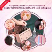 Majestique Travel Bottle Kit for Toiletries with Pouch (6 pcs)