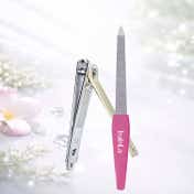 Babila Set of Cuticle Nail Clipper & Nail File with Trimmer NCFT-V98 (2 pcs)