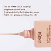 Asaya Hint of Tint Tinted Sunscreen SPF 50 PA++++ In-VIVO Tested,Seashell Light (40 ml)
