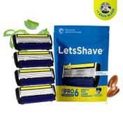 LetsShave Pro 6 Advance Manual Shaving Razor Blades Refills Cartridge for Men (4 pcs)