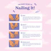Gush Beauty Nailed It Reusable Luxury Press On Nails With Application Kit - Cherry Cola (24 pcs)