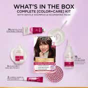 LOreal Paris New Excellence Creme Hair Color With Hyaluronic Acid, 4.2 Plum Brown, (100gm + 72ml)