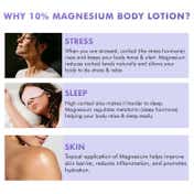 mCaffeine 10% Magnesium Body Lotion for 3X Instant Stress Reduction & Vanilla Betters Sleep (300 ml)