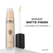 PAC Studio HD Liquid Concealer Radiant Matte Longwear Buildable Coverage - HD Light 100 (8 ml)