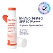 WishCare Tinted Ceramide Lip Balm with SPF50 PA++++ Kojic Acid & Niacinamide - Coral Peach (5 g)