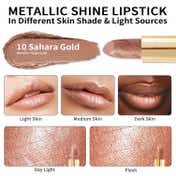 Oulac Metallic Shine Lipstick - 10-Sahara Gold (4.3 g)
