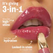 Lakme 9to5 Hya Beach Edit Lip Gloss Stain, Hydrating, Long Lasting, SPF 15 - 2 Rosy Sunday, (10 ml)