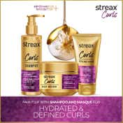 Streax Curls Haircare Set Featuring Hair Shampoo, Mask & Styling Cream For Frizz-Free & Nourished Curls