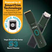 Vega SmartOne S3 Beard Trimmer for Men with IPX7 Waterproof USB Type C, 160 mins Runtime (VHTH-36)
