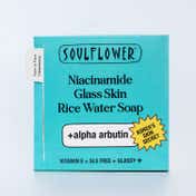 Soulflower Niacinamide Glass Skin Rice Water Soap (100 g)